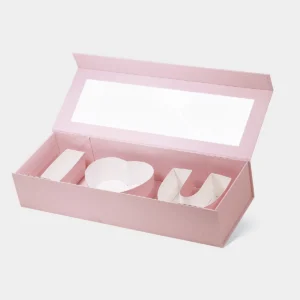 F3 Deep I Love You Pink Flower Gift Box